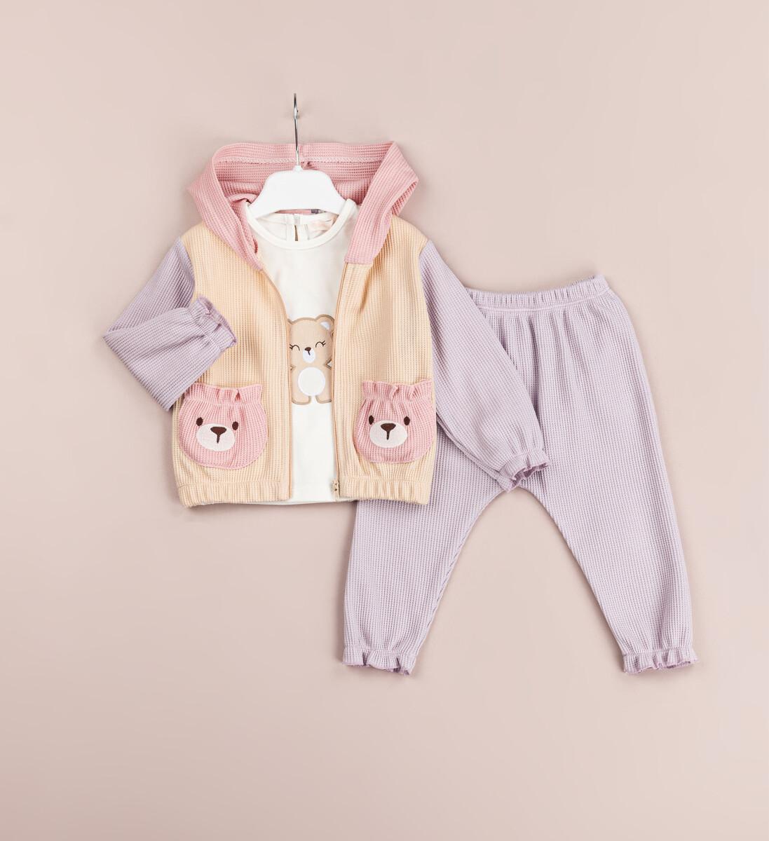 Baby Rose Girls 3-Piece Jacket, Blouse, and Pants Set