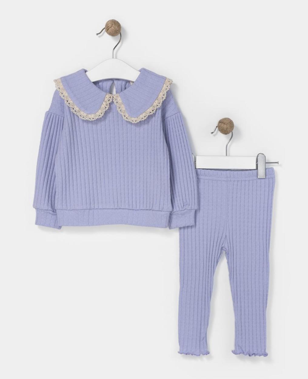 Lilac Lace Colar 2 Piece Set