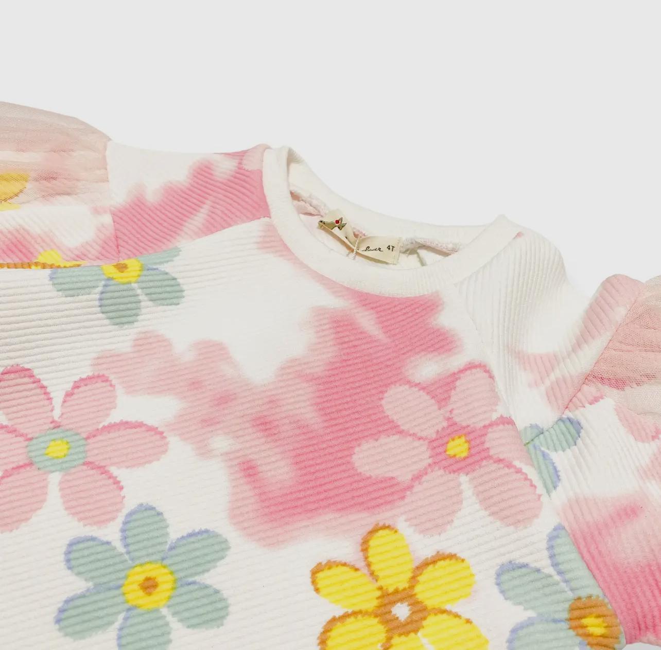 Floral Cloud Dye Sweat Dress