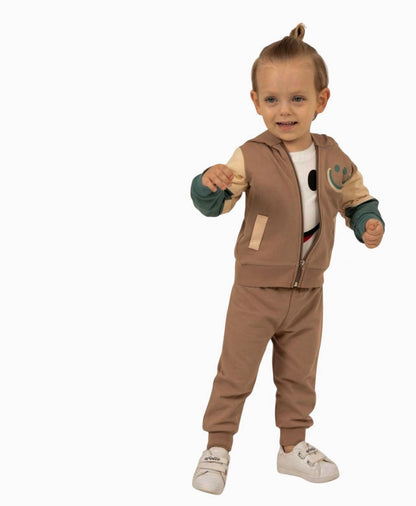 Baby Boy Smile Brown with Green Set