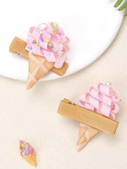 Ice Cream Hair Clips