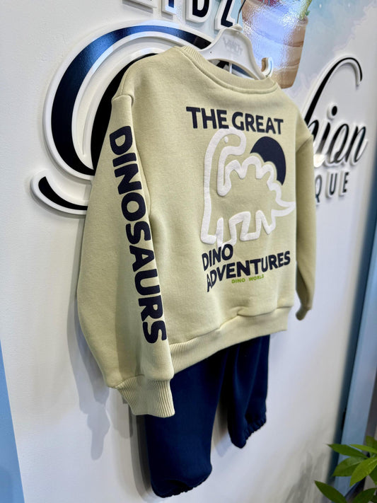 Boy Dino Green Tracksuit
