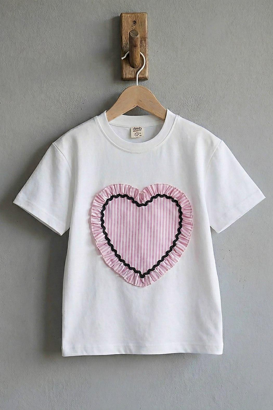 3D Heart Cotton Tshirt