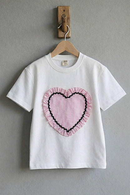 3D Heart Cotton Tshirt