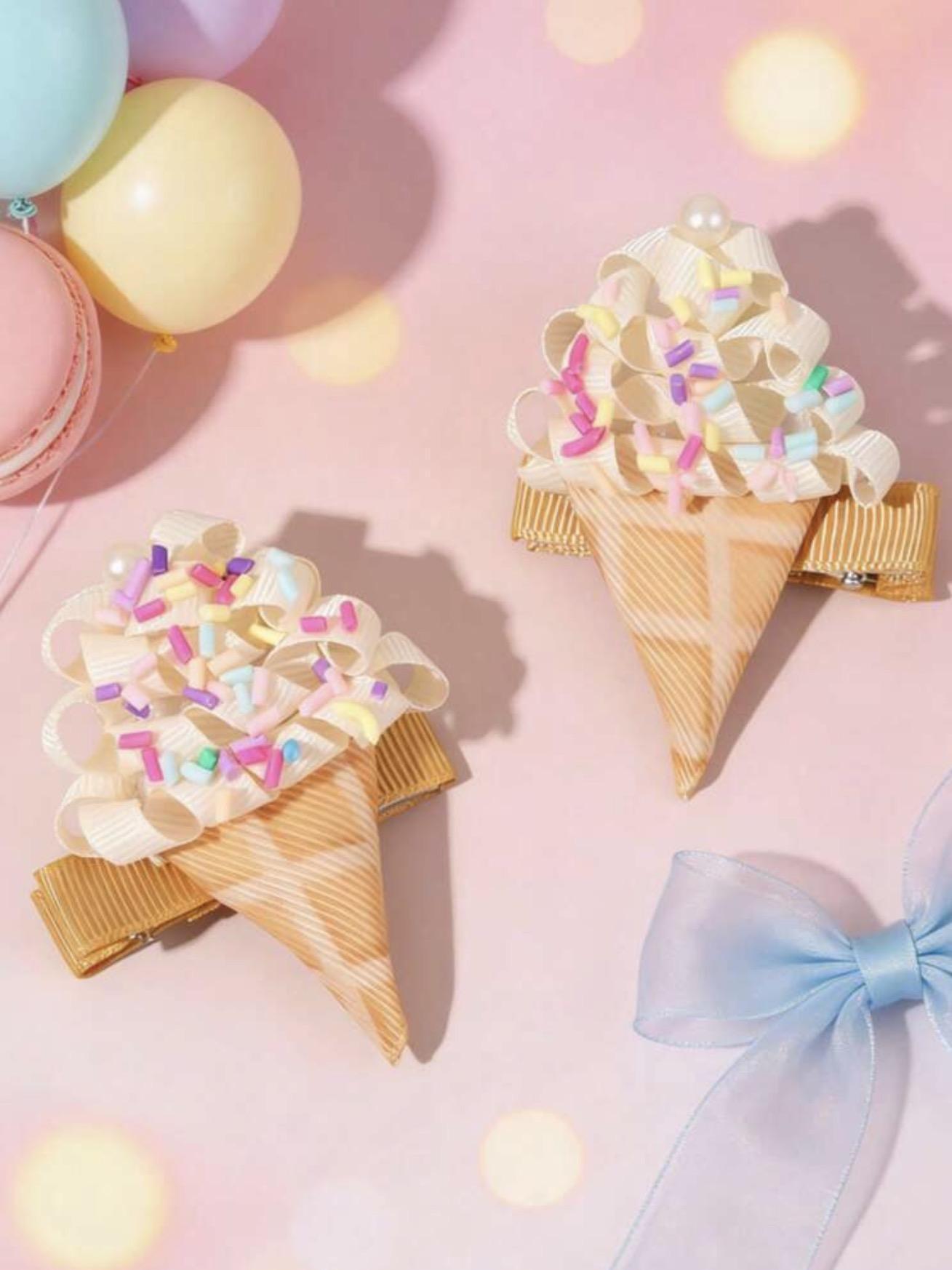 Ice Cream Hair Clips