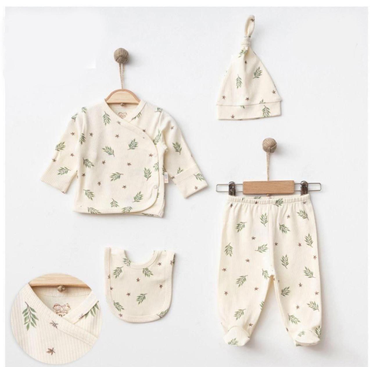 Baby Neutral Leaves Print Set