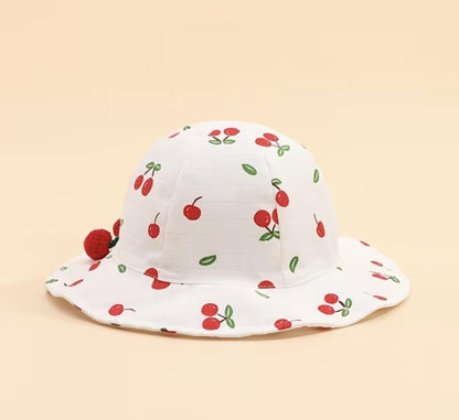 Muslin Baby Hat - Cherry