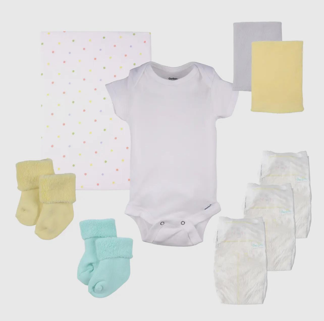Gender Neutral Baby Gift Set Bouquet - Dot