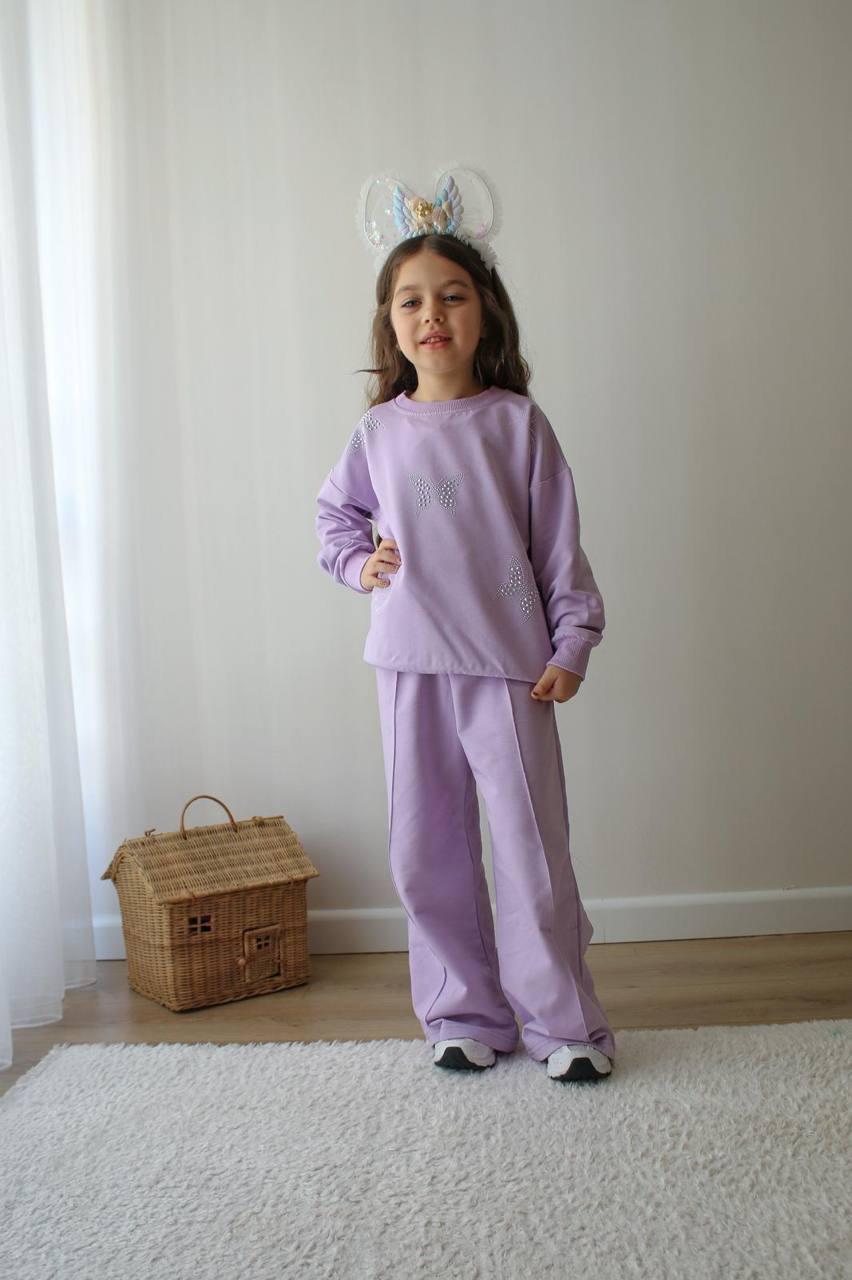Girls Lilac Butterfly Tracksuit Set