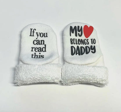 If You Can Read This My Heart Belongs To Daddy Socks
