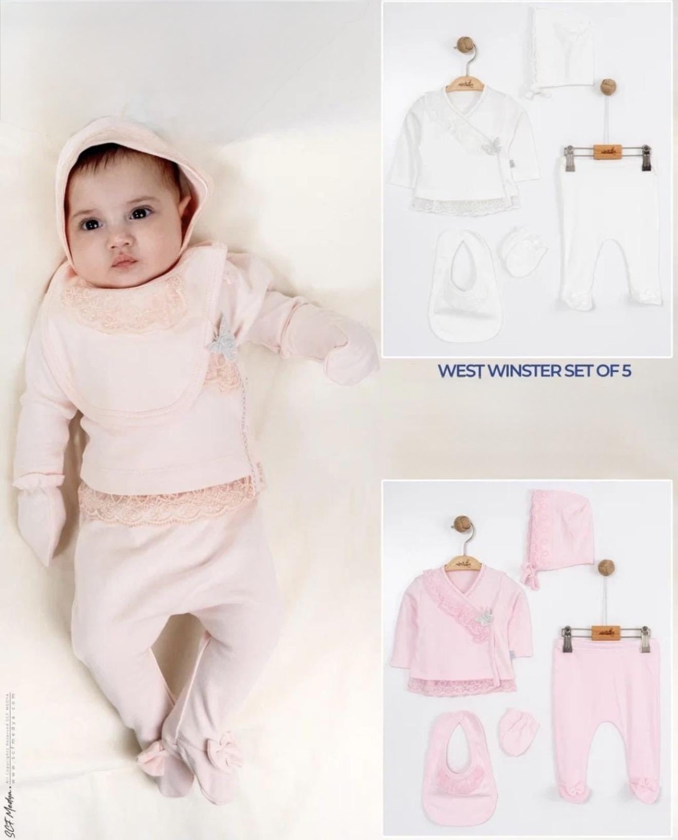 Baby Girl Miniborn Butterfly - 5 Piece Set