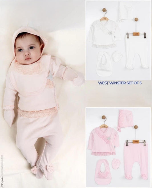 Baby Girl Miniborn Butterfly - 5 Piece Set