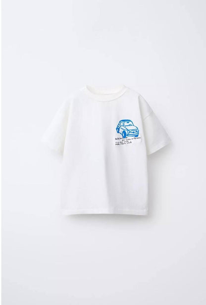 Cypress Blue Car Tshirt & Shorts Set