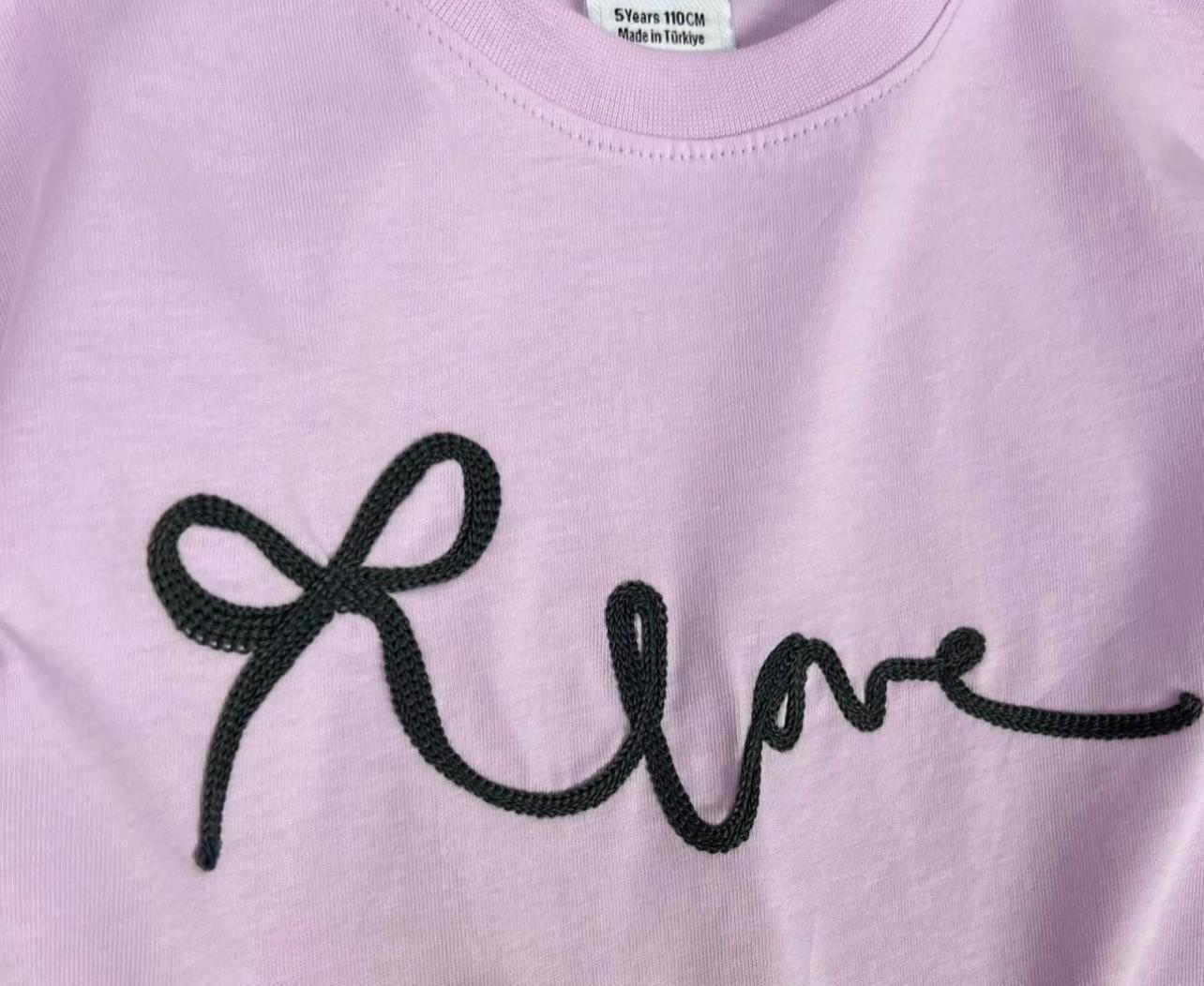 Lilac Love Tshirt with Capri