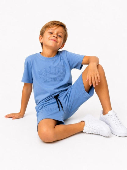 Boys Blue Malibu 2 Piece Shorts Set