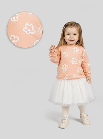 Orange Flower Tutu Dress