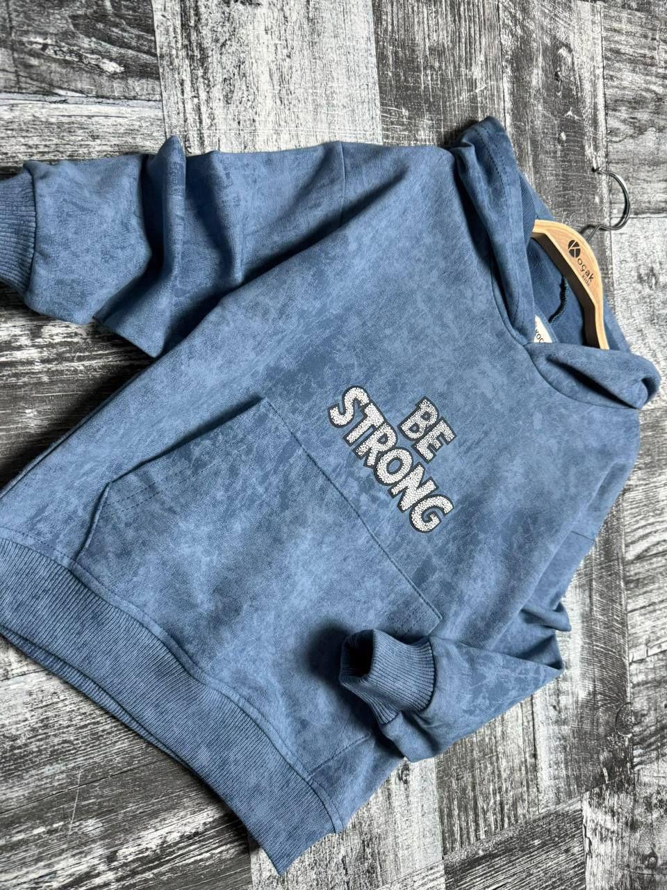 Boys Be Strong Tiedie Blue