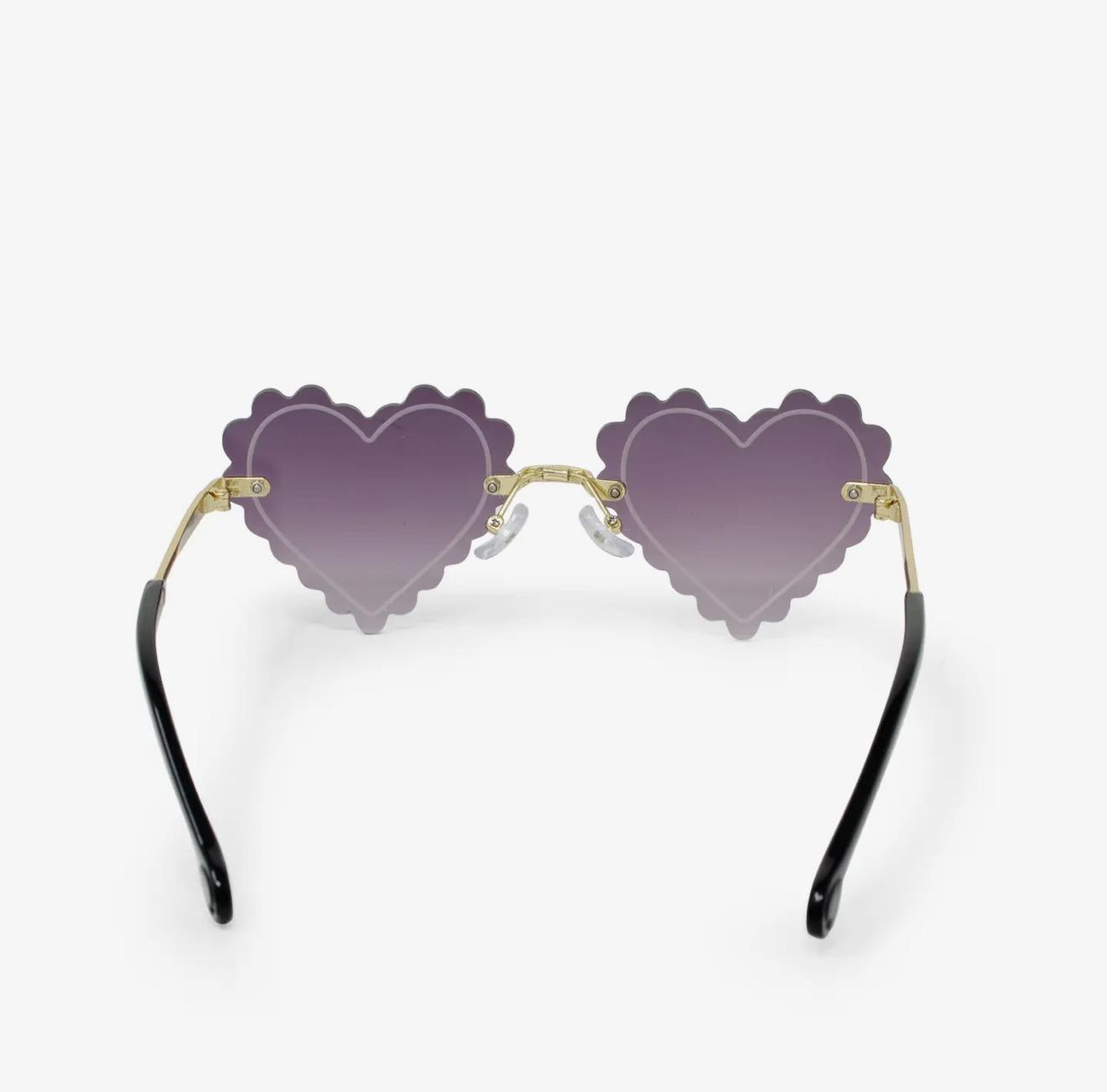Frameless Heart Sunglasses for Kids - Purple