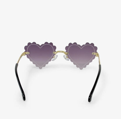 Frameless Heart Sunglasses for Kids - Purple