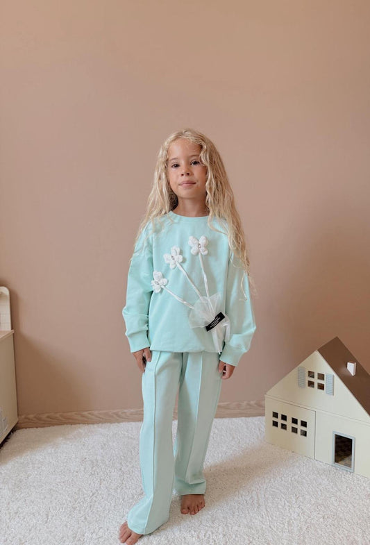 Mint 3D Flower Tracksuit