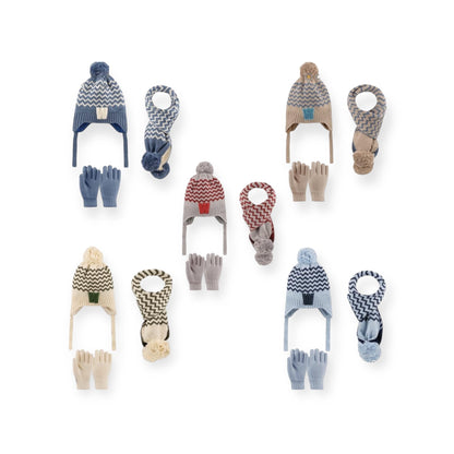 3 Piece Set Hat, Scarf, Gloves - W
