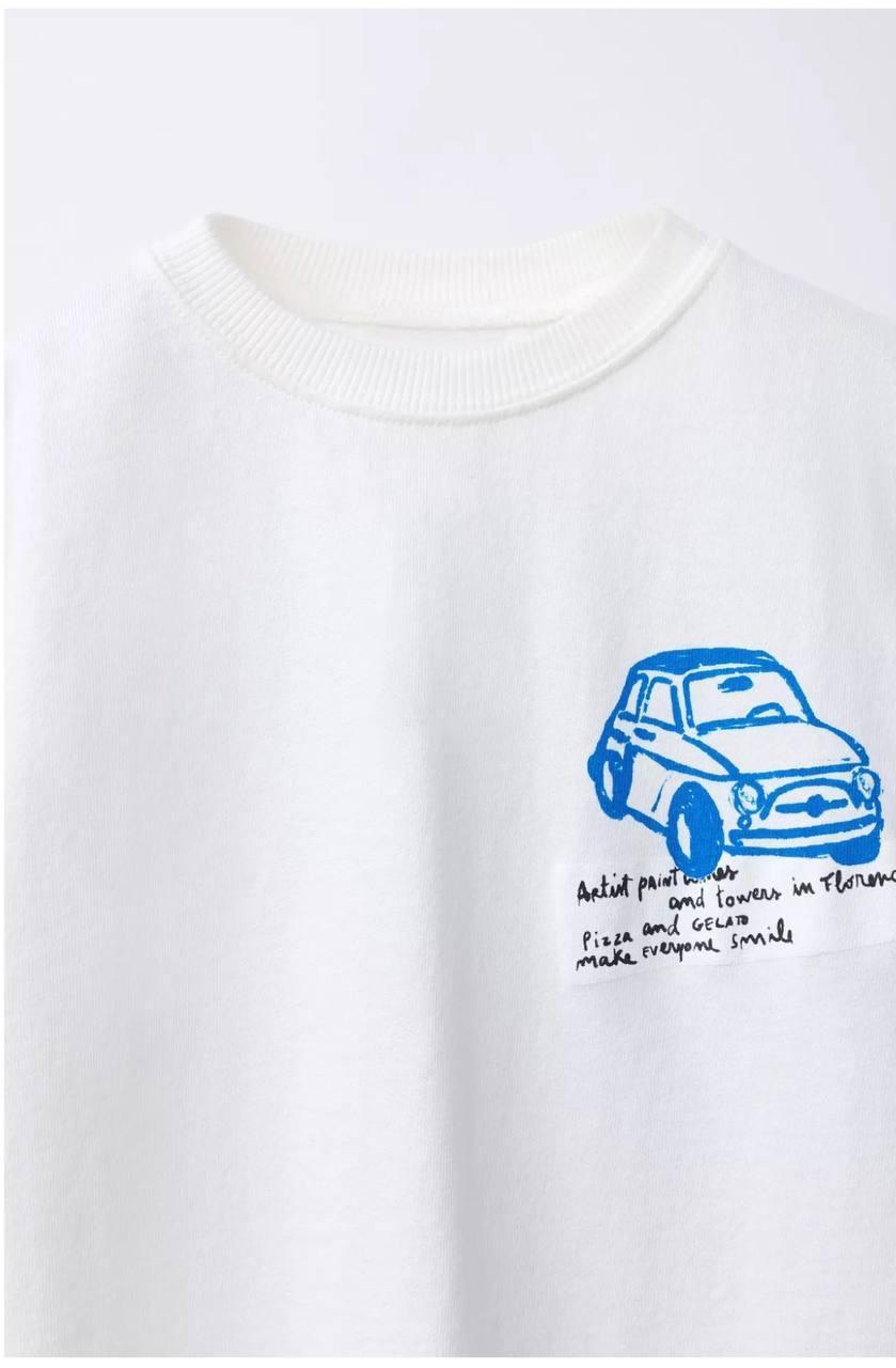 Cypress Blue Car Tshirt & Shorts Set