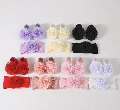 2 Pcs Baby Headband with Baby Socks