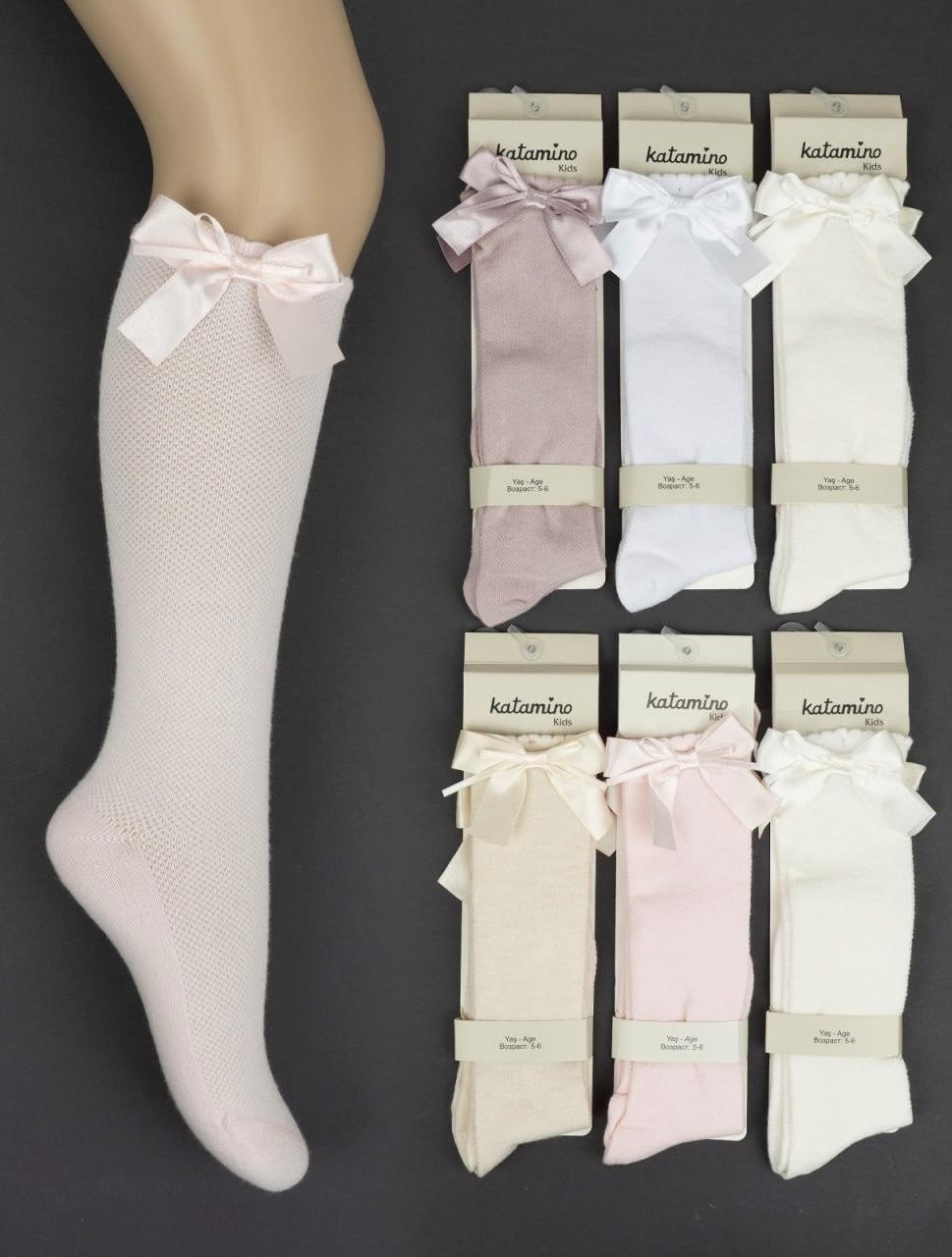 Bow Under Knee Socks