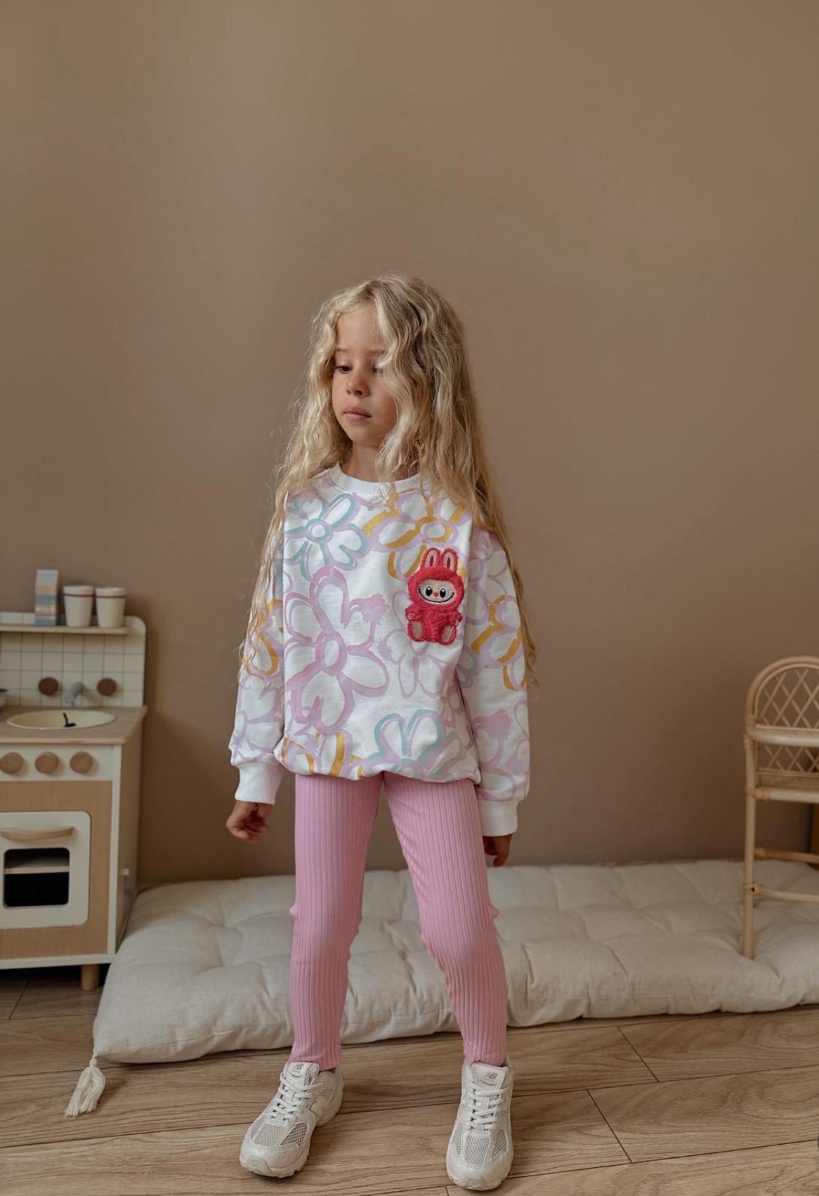 Labubu Flower Top with Leggings