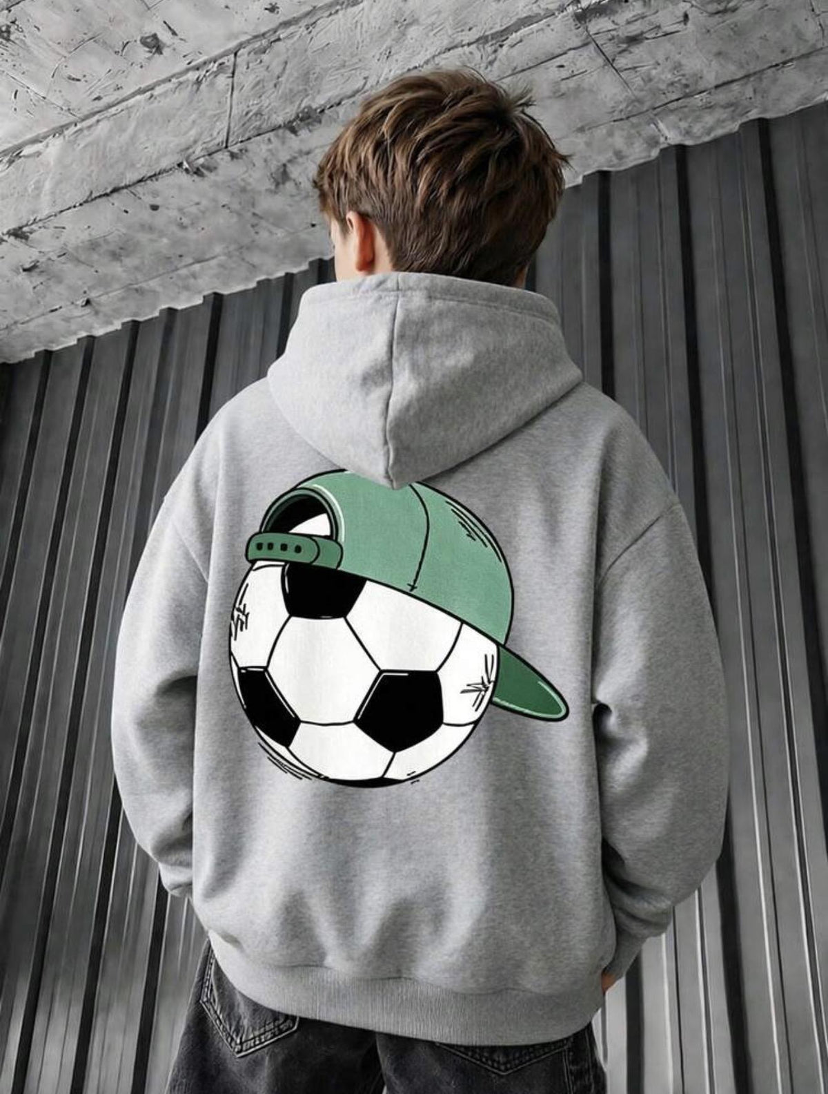 Grey Soccer Hoodie