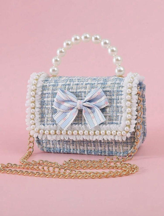 Blue Bow Purse