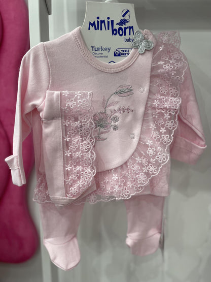 Baby Girl Pink Butterfly 5 Piece Set