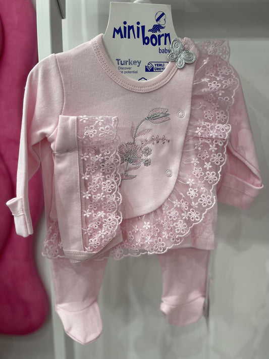 Baby Girl Pink Butterfly 5 Piece Set