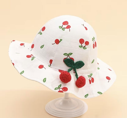 Muslin Baby Hat - Cherry