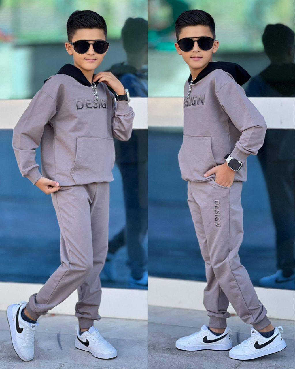 Boy Design Beige Tracksuit