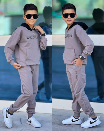Boy Design Beige Tracksuit