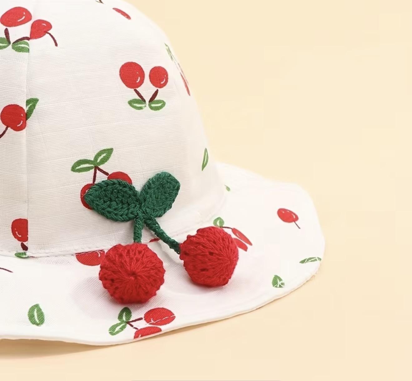 Muslin Baby Hat - Cherry