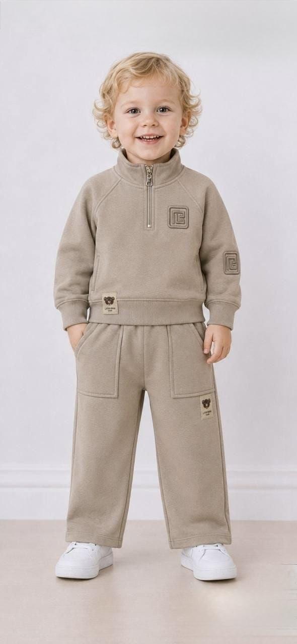 Beige Fleece Tracksuit Walenti