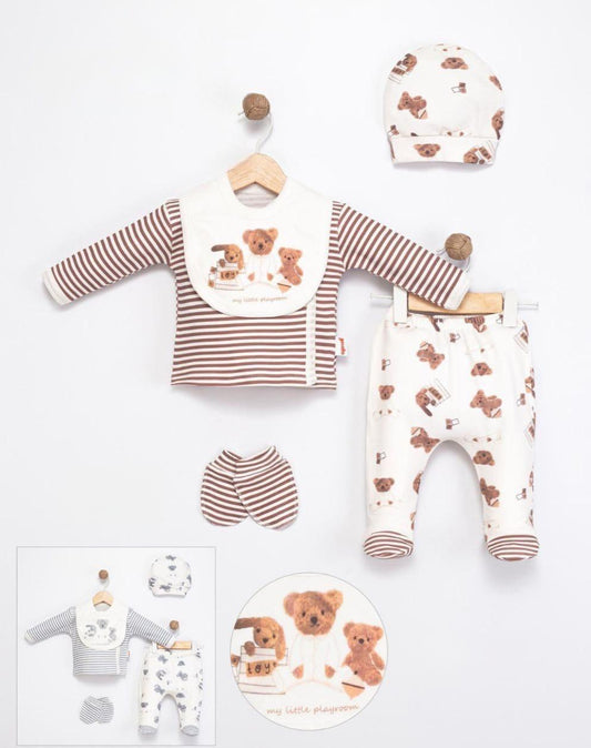 Brown Bears Boy 5 piece set