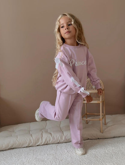 Princess Bow Pink Tracksuit Set