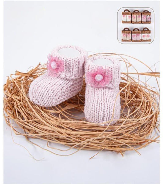 Baby Girl Knit Booties/socks