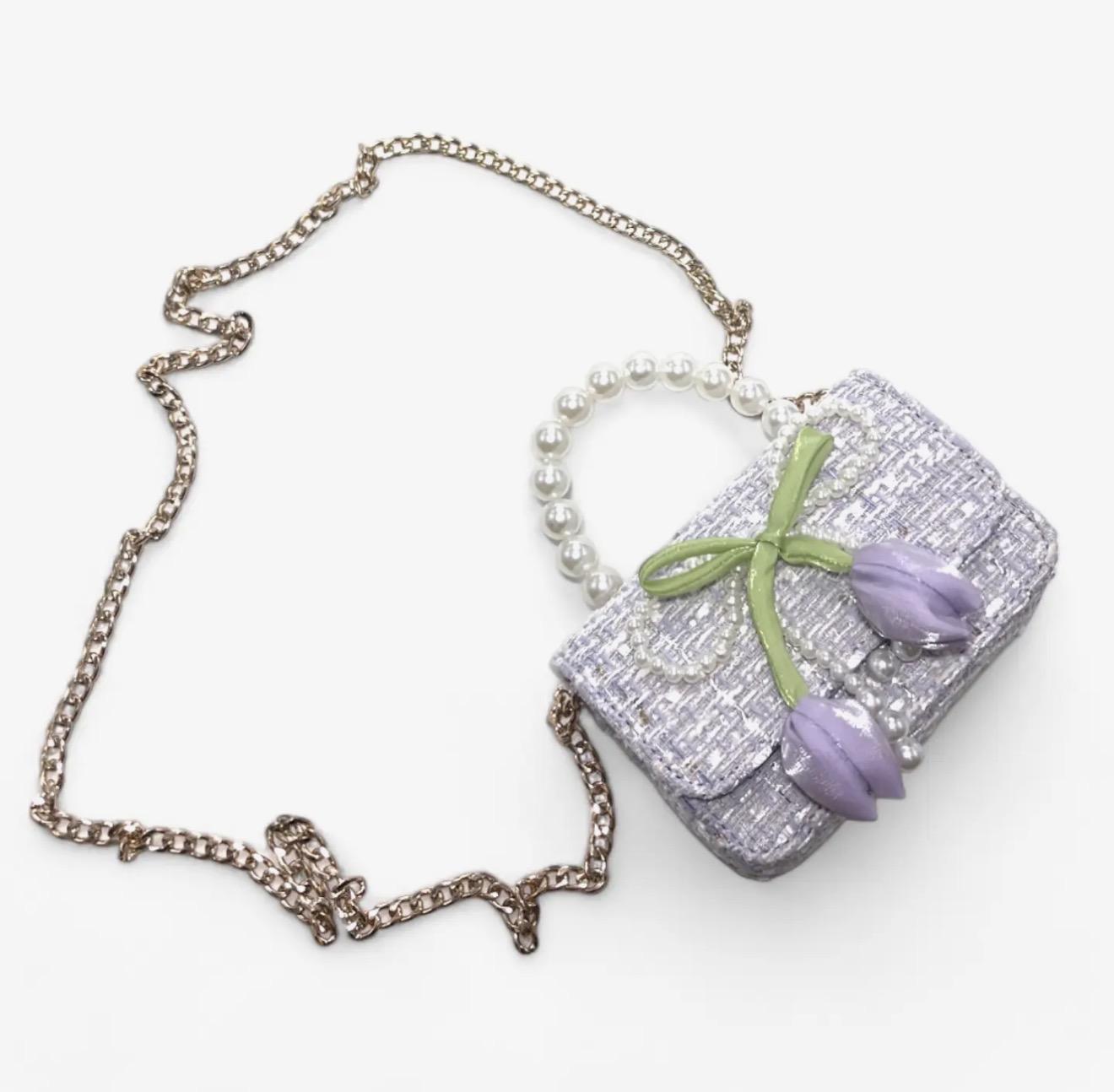 LILY and BOW Tweed Purse - Purple