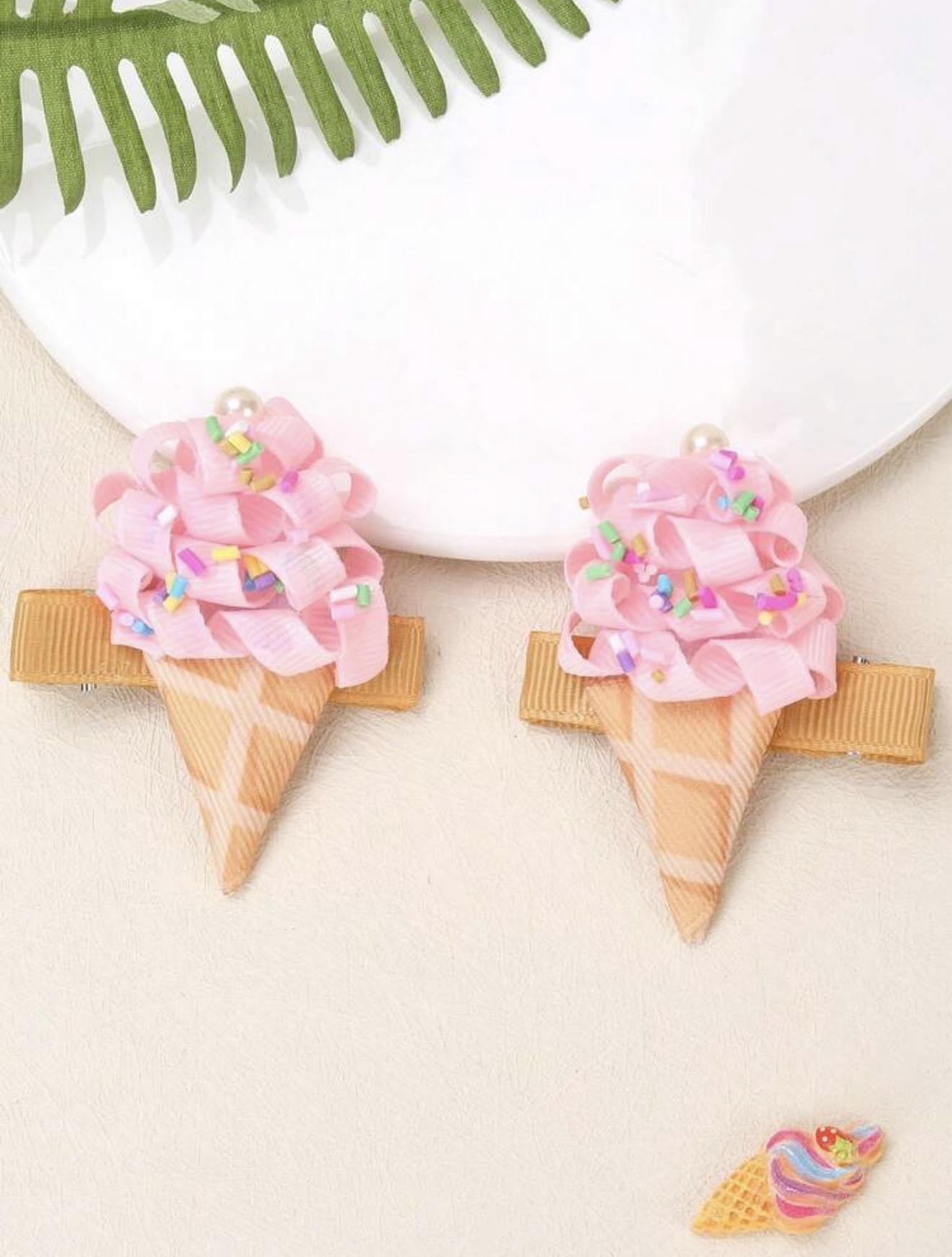 Ice Cream Hair Clips