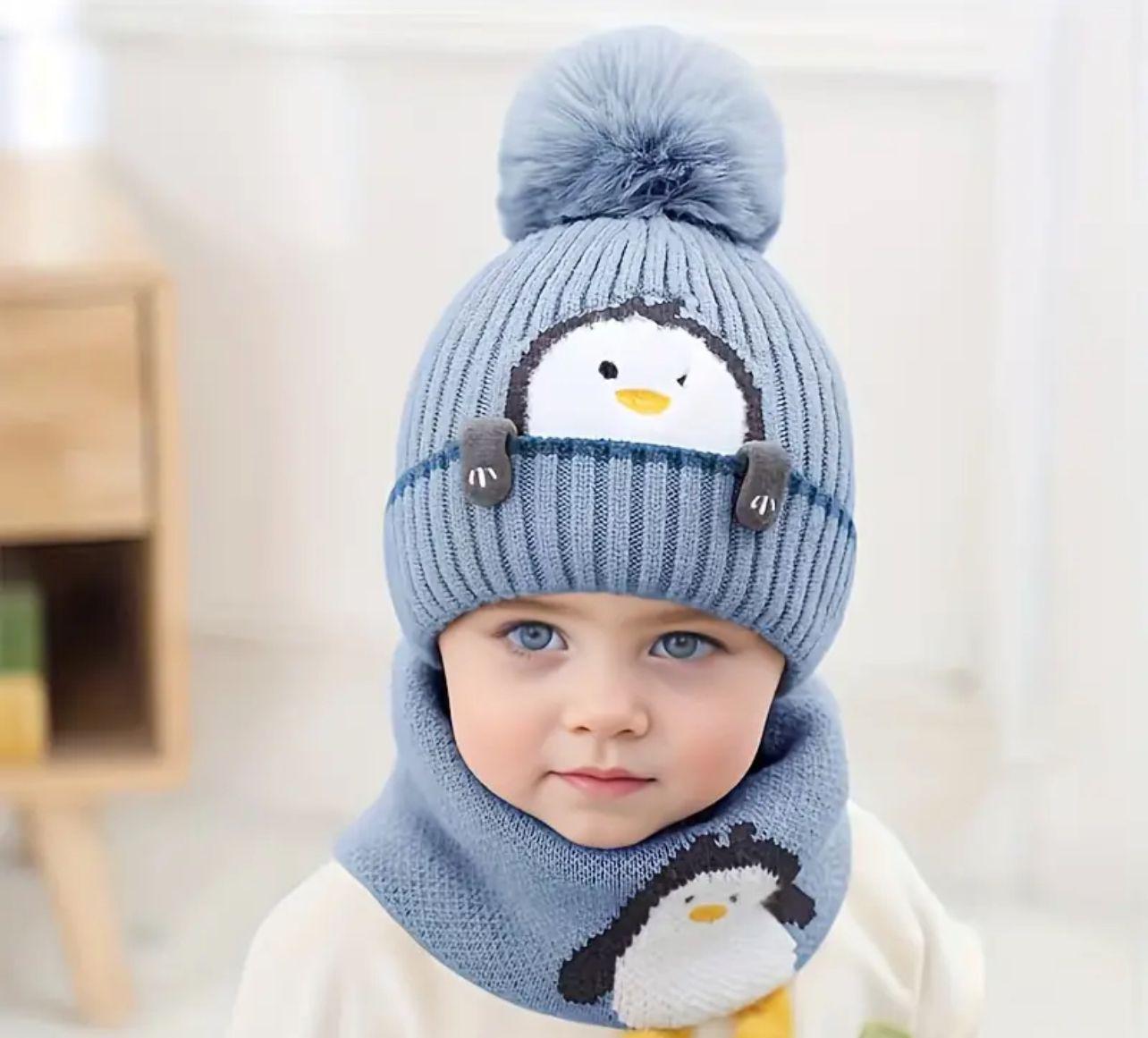 Penguin Blue Hat and Scarf