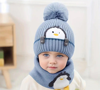 Penguin Blue Hat and Scarf