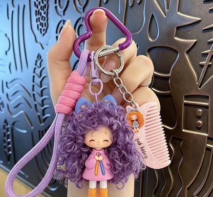 Keychain - Doll with Harbrush