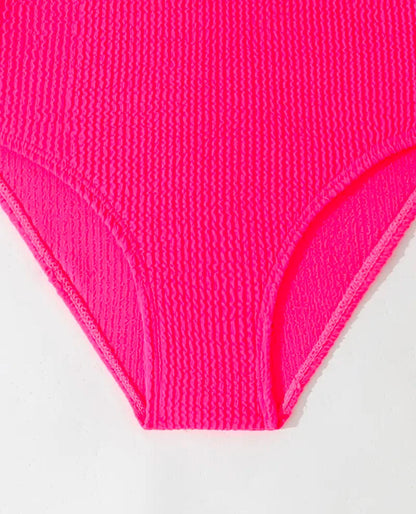 Fuchsia Heart Girls One Piece Swimsuit