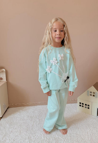 Mint 3D Flower Tracksuit
