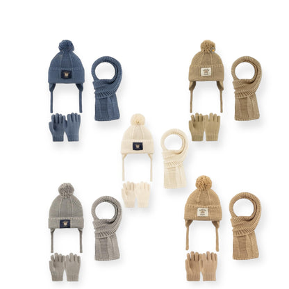 Super Roar Knit Set Hat, Scarf, Gloves