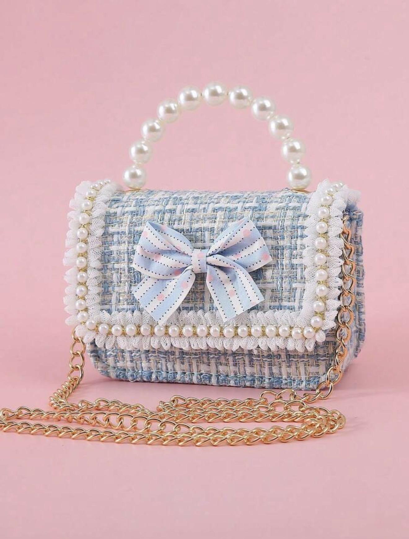 Blue Bow Purse